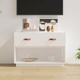 vidaXL TV omarica bela 90x40x60 cm trdna borovina Cene