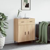 vidaXL Komoda sonoma hrast 69,5x34x90 cm inženirski les | Shoptok.si