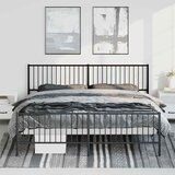  Metalni okvir kreveta uzglavlje i podnožje crni 193x203 cm | Eponuda.ba