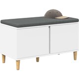  Klupa za hodnik s jastukom s pohranom Bijelo 60 x 38 x 46 cm | shoptok.hr