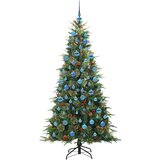 vidaXL Umetno Zložljivo Božično Drevo Zelena 180 cm PE in PVC | Shoptok.si