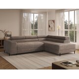 ELTAP Smeđa kutna garnitura od samta (s desnim kutom/u obliku slova L) Colesio – | shoptok.hr
