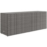  Vrtni ormarić za pohranu sivi 198x55 5x80 cm od poliratana | shoptok.hr