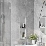 vidaXL Ničica za tuš Bijelo 60 x 20 x 9.5 cm Nehrđajući čelik | shoptok.hr