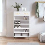 Shumee Ormarić za cipele sjajni bijeli 60x35x105 cm konstruirano drvo | shoptok.hr