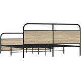 Metalni okvir kreveta bez madraca boja hrasta sonome 200x200 cm | shoptok.hr