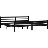  Okvir za krevet od masivnog drva crni 200 x 200 cm | shoptok.hr