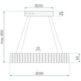Toolight Kristalna LED stropna svjetiljka App1040-CP + daljinski upravljač | shoptok.hr
