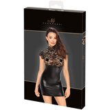 Noir - čipkasta top sjajna haljina s čipkom (crna) - M | shoptok.hr