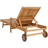  Ležaljka 1-osoba Smeđa Čvrsto teak drvo | shoptok.hr