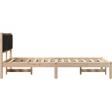  Krevetna konstrukcija Crna 120 x 190 cm Čvrsto borovo drvo | shoptok.hr