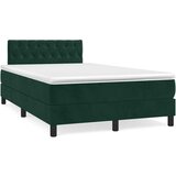  box spring s madracem tamnozeleni 120x190 cm baršunasti | shoptok.hr