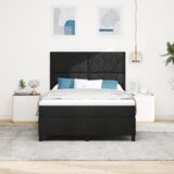  postelja s škatlo in vzmetnico Črna 140x190 cm Tkanina, (22083040) | Shoptok.si