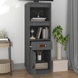 Visoka komoda siva 34 x 40 x 108,5 cm od masivne borovine | Eponuda.com