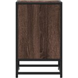  Noćni ormarići 2 kom smeđi hrast Konstruirano drvo i metal | shoptok.hr