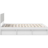  Konstrukcija postelje Bela 140 x 190 cm Masivno borovo les, (5000102661) | Shoptok.si
