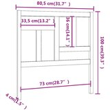  Uzglavlje za krevet boja meda 80,5x4x100 cm od masivne borovine | shoptok.hr