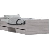  The Living Store Posteljni okvir z vzglavjem in vznožjem siva sonoma 90x190 cm - Posteljni Okvir, (21454010) | Shoptok.si
