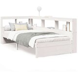  Krevet s regalom za knjige bez madraca bijeli 75x190cm borovina | shoptok.hr
