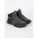 Shelvt Men's Grey Winter Hiking Boots Cene