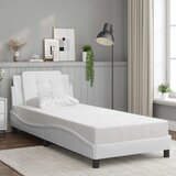  Okvir za krevet bez madraca Zadar bijeli 100x200 cm od umjetne kože | shoptok.hr