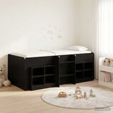  Loft krevet s ormarom s policom 3 kom. Crna Konstruirano drvo | shoptok.hr