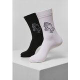MT Accessoires Pray Hands Socks 2-Pack black/white | shoptok.hr