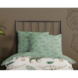 Good Morning Zelena/bež bombažna otroška posteljnina za otroško posteljico 100x135 cm Gabi – | Shoptok.si