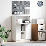 vidaXL Bela pisalna miza Bela Inženirski les Srednja Bela pisalna miza | Shoptok.si