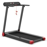  Zložljiva tekalna steza za dom z aplikacijo Bluetooth (zvočnik), do 90 kg, črno-rdeče barve | Shoptok.si