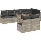  Set sofe za vrt od 9 komada s jastučićima svjetlosiva poli ratan | shoptok.hr