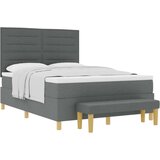 Box spring krevet Tamno siva 140 x 190 cm tkanina | shoptok.hr