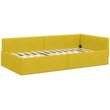 Kutni okvir kreveta Žuta 90 x 200 cm Baršun | shoptok.hr
