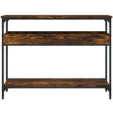  Konzolni stol s policama boja hrasta 100 x 29 x 75 cm drveni | shoptok.hr