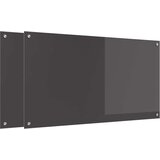 vidaXL Zaščita za kuhinjo 2 pcs Temno siva 110 x 60 cm kaljeno steklo | Shoptok.si