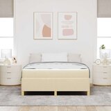 Box spring krevet Krema i bijela 140 x 190 cm tkanina | shoptok.hr