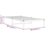 Metalni Kovinski posteljni okvir črn 100x200 cm | Shoptok.si