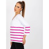 RUE PARIS Blouse-RV-BZ-8008.63-white-pink | Shoptok.si