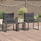  Set vanjskog namještaja 7 pcs Siva i tamno siva poliratan | shoptok.hr