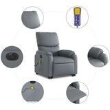 vidaXL Električni masažni naslonjač na podizanje od umjetne kože siva | shoptok.hr