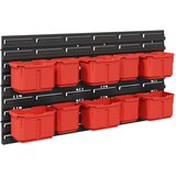  Stalak za kontejnere Crna i crvena 77,5 x 2 x 39 cm PP Slike