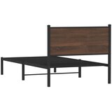  Metalni okvir kreveta bez madraca smeđi hrast 100x190 cm | shoptok.hr