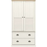 vidaXL Garderobna omara VIGO bela 90x55x176 cm trdna borovina | Shoptok.si