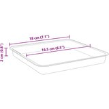  Kvadratna posuda za cvijeće 6 pcs Crna 18 x 18 x 2 cm Plastika | shoptok.hr