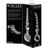 Icicles br. 67 - sferični stakleni dildo s prstenom za držanje (proziran) | shoptok.hr