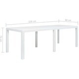  Vrtni stol bijeli 220 x 90 x 72 cm plastika s izgledom ratana | shoptok.hr