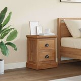  Nočna omarica Naravna 40 x 30 x 50 cm Trden tikov les, (5000107130) | Shoptok.si