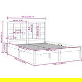  Za krevet od masivne borovine sivi 200 x 200 cm | shoptok.hr