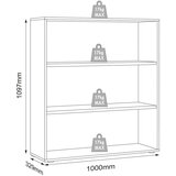 MID.YOU Pisarniški Regal Salia B100, Antracit, Barva Hrasta | Shoptok.si