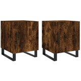 Maison Chic Dvo delni komplet Nočne omarice - Nočne mize dimljeni hrast 40x40x50 cm inženirski les, (21688276) Cene